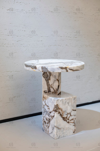 Calacatta Marble Round Side Table