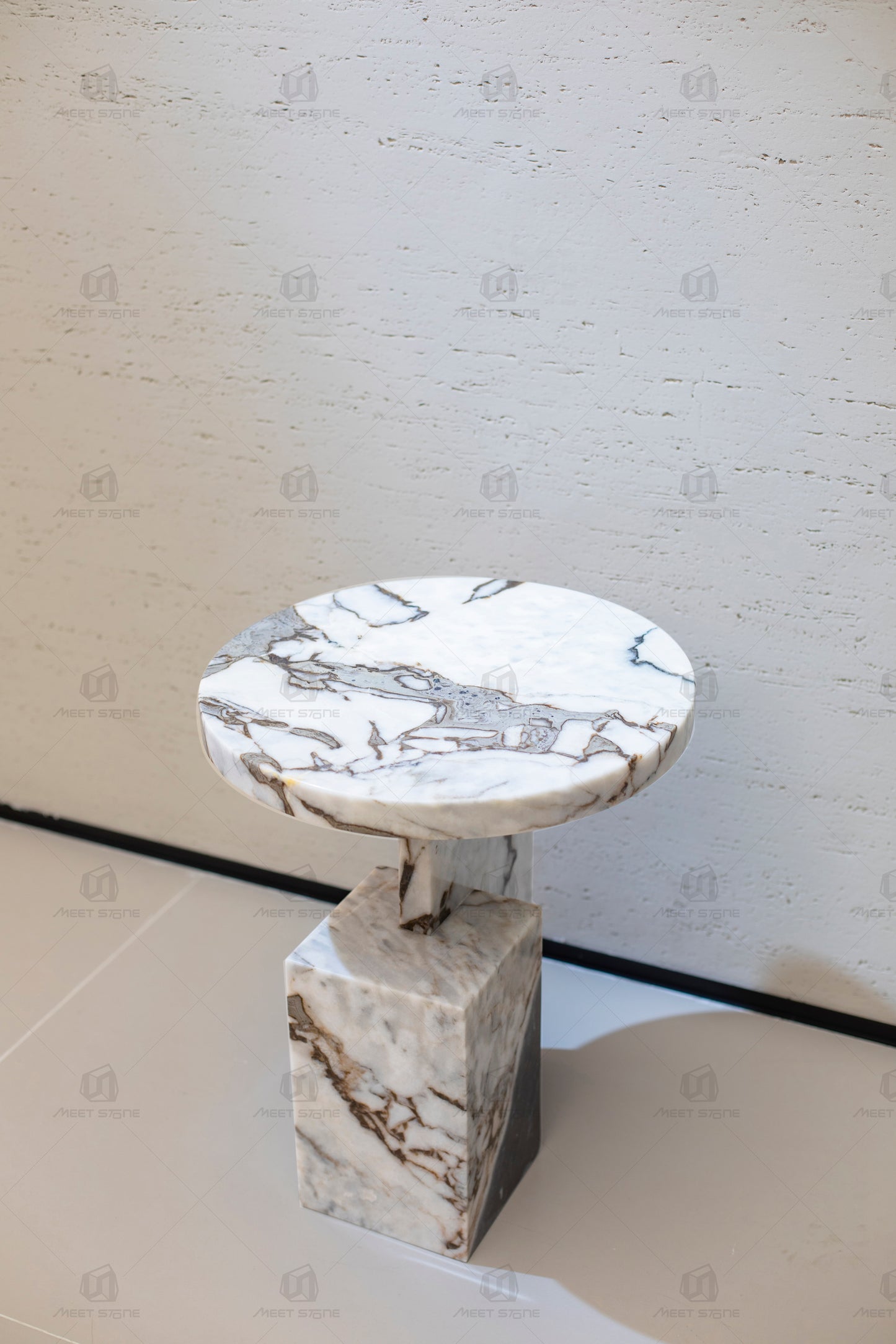 Calacatta Marble Round Side Table