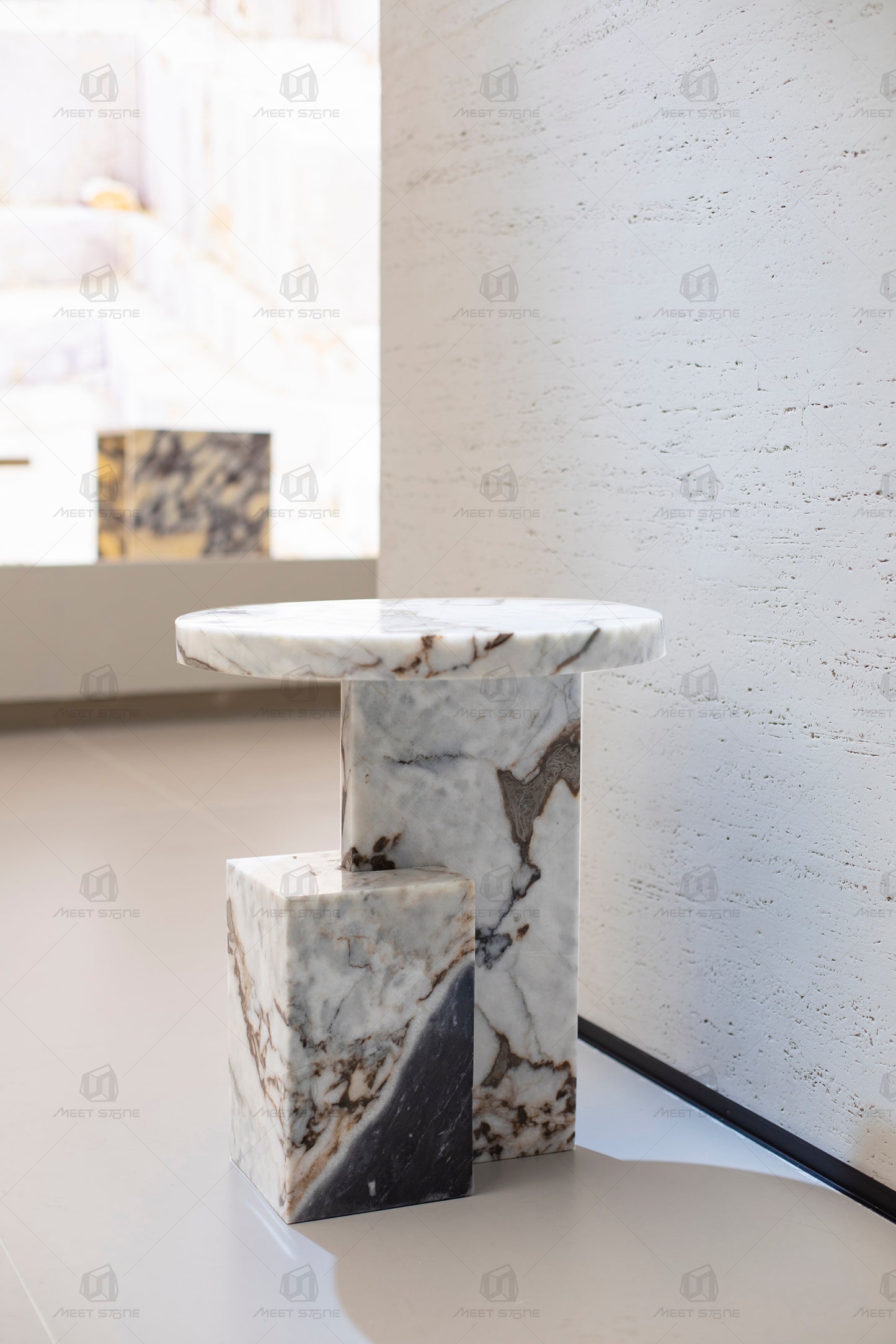 Calacatta Marble Round Side Table