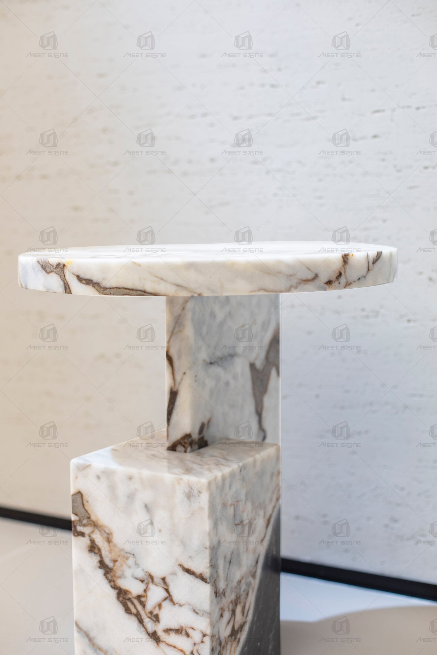 Calacatta Marble Round Side Table