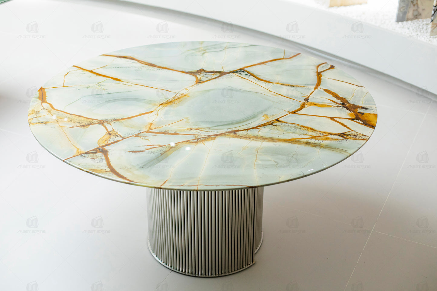 Roman Impressions Marble Round Dining Table