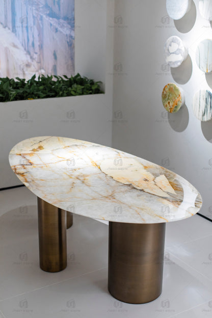 Pandora Marble Drop-shaped Dining Table