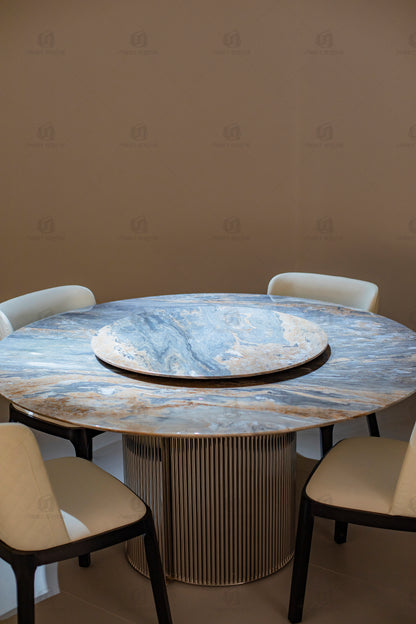 Palissandro Blue Marble Round Table