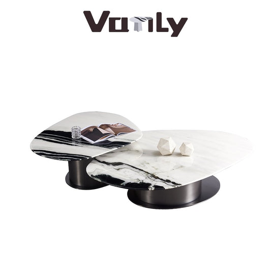 Irregular marble combination coffee table - VanlyFurnitre