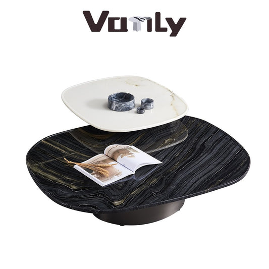 Italian-style simple marble combination coffee table - VanlyFurnitre