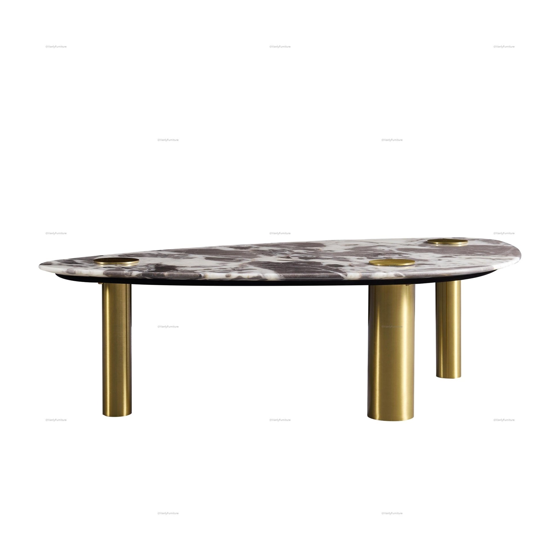 Italian water drop marble combination Tea table - VanlyFurnitre