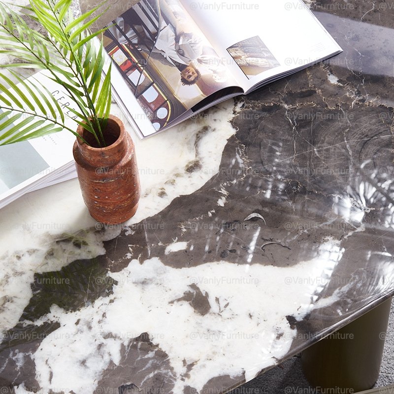 Italian water drop marble dining table - VanlyFurnitre