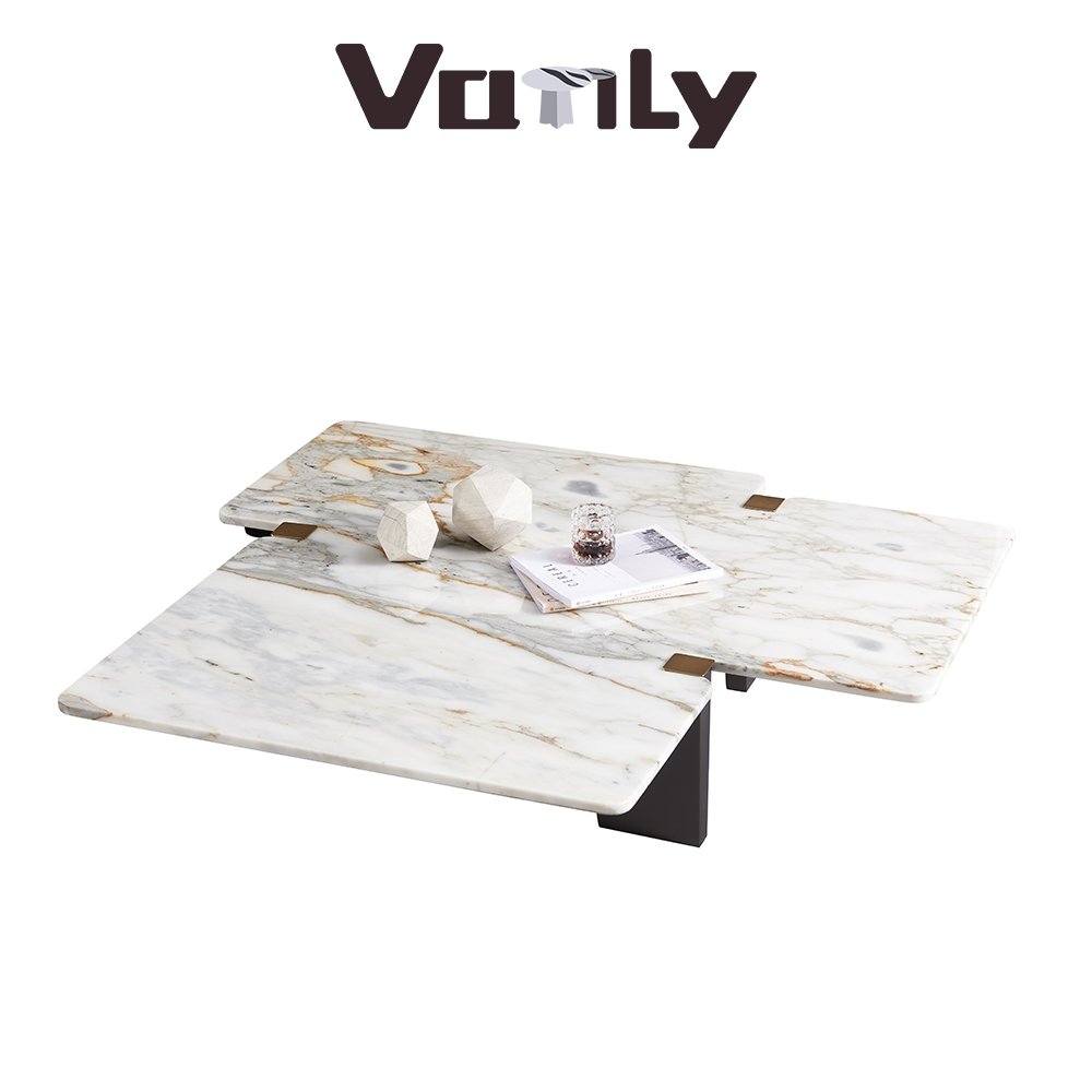 Light luxury marble shaped coffee table - VanlyFurnitre